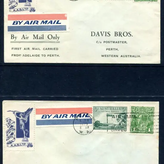 1929 (2nd June) Adelaide to Perth & return Davis ...