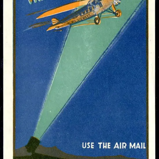 1929c "Travel By Air Us the Air Mail Perth - ...