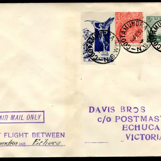 1930 (13th Feb) Cootamundra to Echuca with 1½d ...