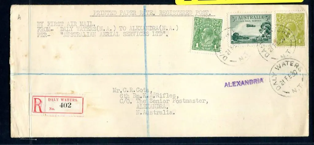 1930 (21st Feb) Daly Waters to Alexandra (Northern ... Image 1++