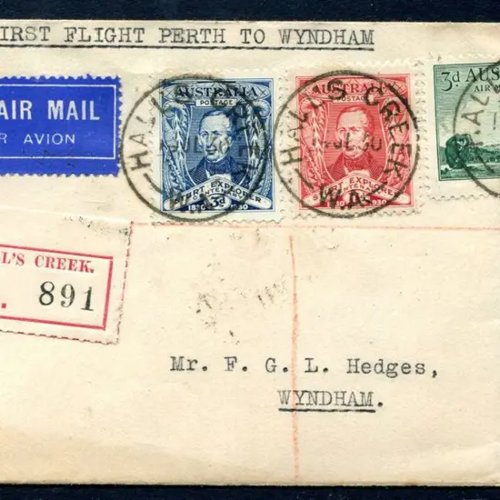 1930 (13th July) Perth to Wyndham via Fitzroy ...