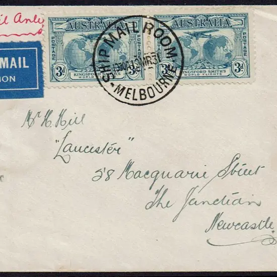 1931 (19th Mar) 3d Kingsford Smith pair FDC flown ...