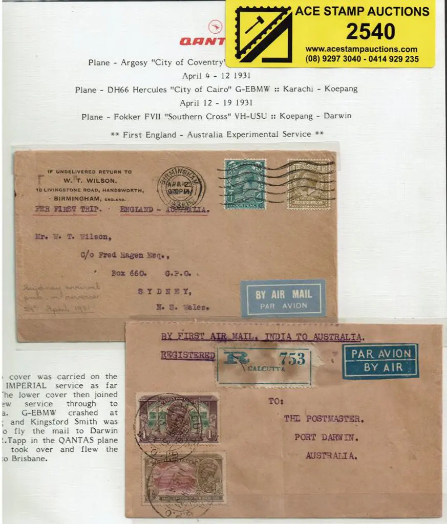 1931 (23rd Apr) First "All The Way" Experimental ... Image 1++