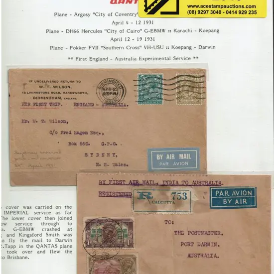 1931 (23rd Apr) First "All The Way" Experimental ...