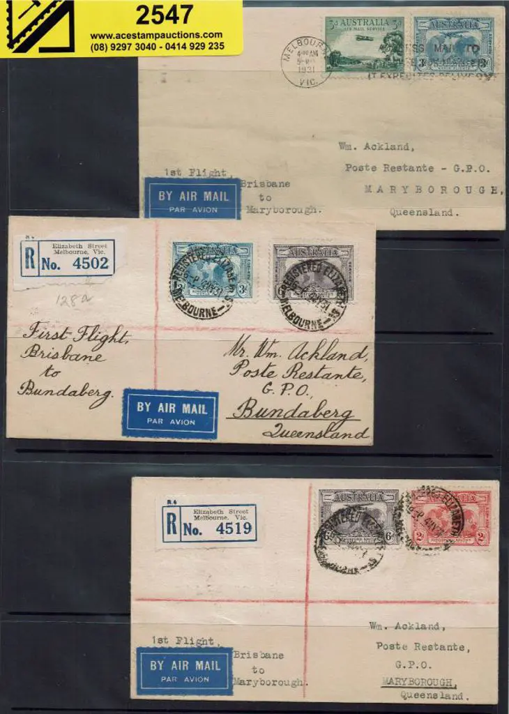 1931 (7th May) Brisbane to Bundaberg & Brisbane to ... Image 1++