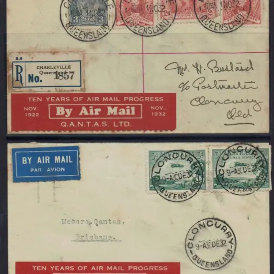 1931 (1st Nov) Charleville to Cloncurry & return ...