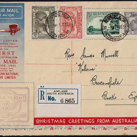 1931 (19th Nov) Australia to England All Aust ...
