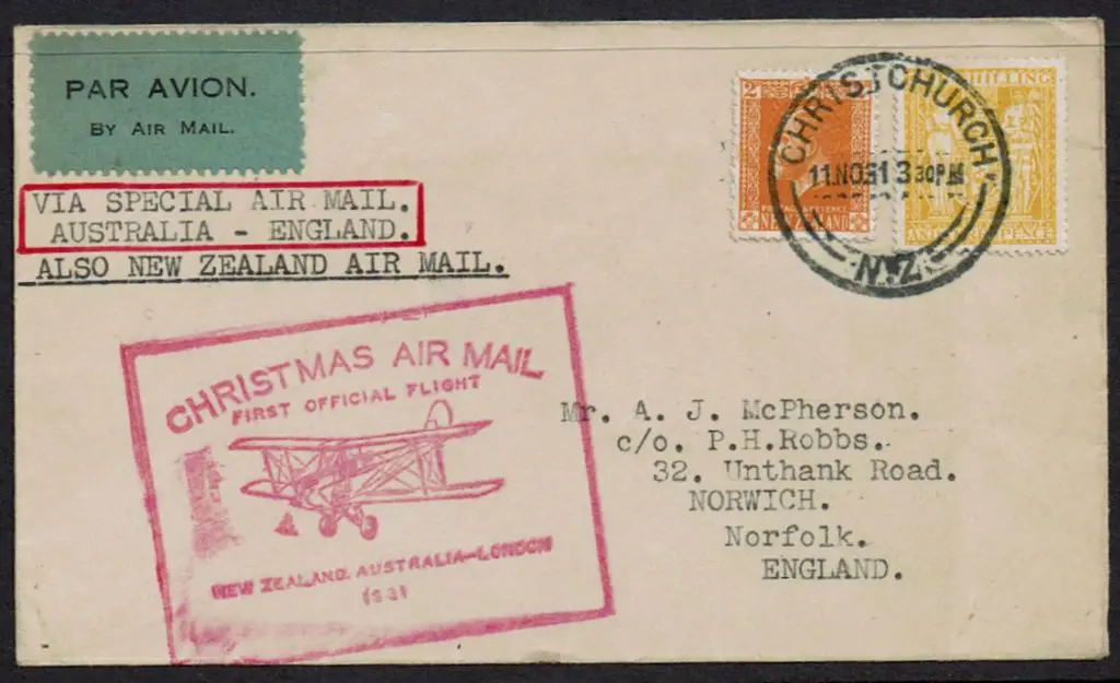 1931 (19th Nov) NZ to Sydney to England with ... Image 1++