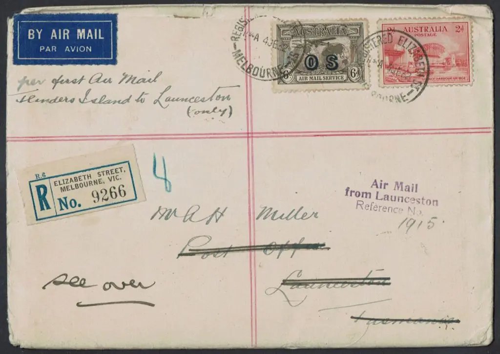 1932 (4th June) Melbourne Regd cover with ... Image 1++