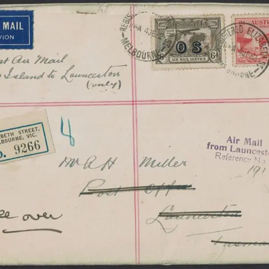 1932 (4th June) Melbourne Regd cover with ...