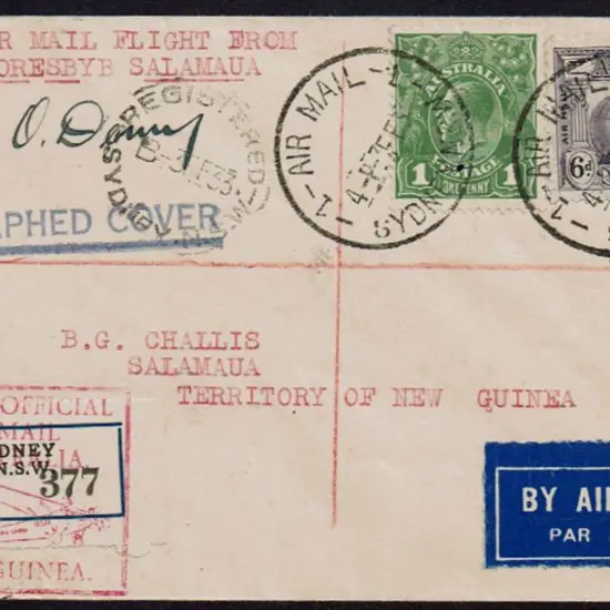 1933 (4th-10th Feb) Sydney to Salamaua Sydney ...