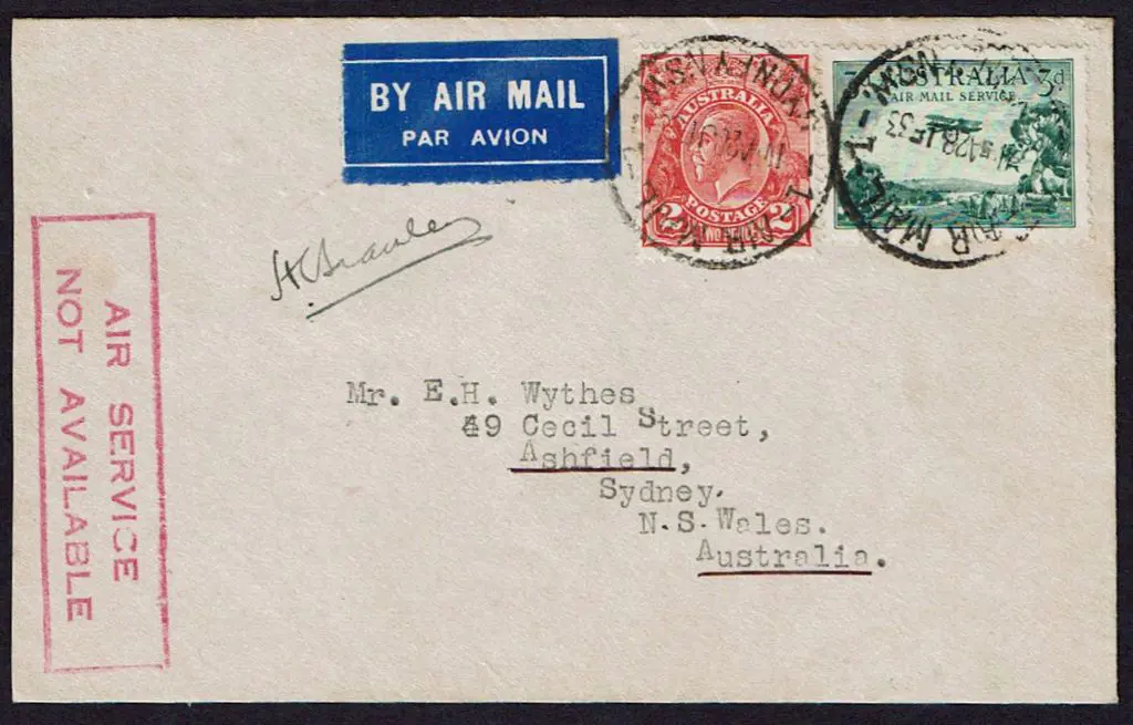 1933 (2nd July) Sydney to Brisbane intermediate ... Image 1++