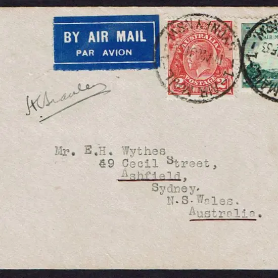 1933 (2nd July) Sydney to Brisbane intermediate ...