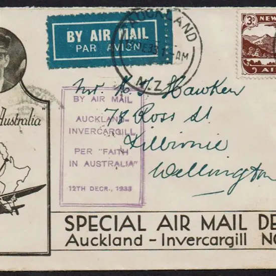 1933 (9th Dec) Kilburnie (Auckland) to ...