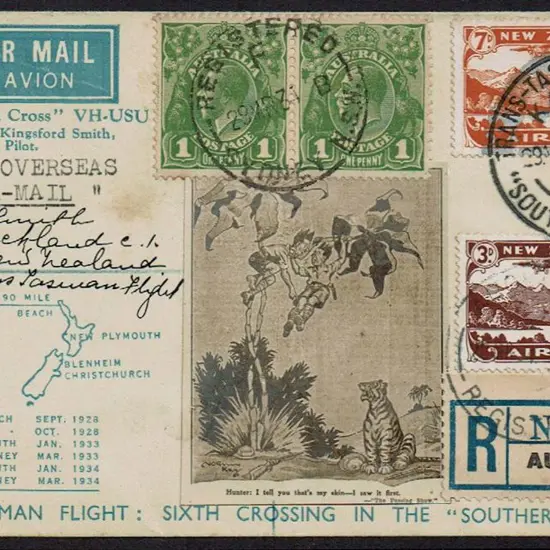 1934 (29th Mar) New Zealand to Australia ...