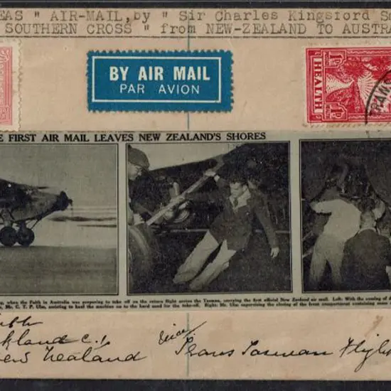 1934 (29th Mar) NZ to Australia personalised cover ...
