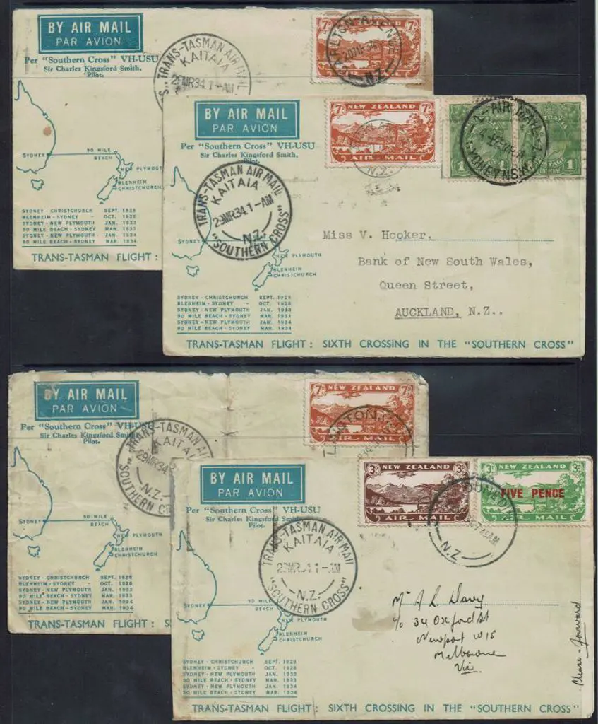 1934 (29th Mar) NZ to Australia Trans-Tasman ... Image 1++