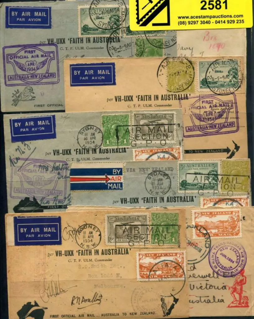 1934 (April) Australia to NZ, NZ to Australia & ... Image 1++