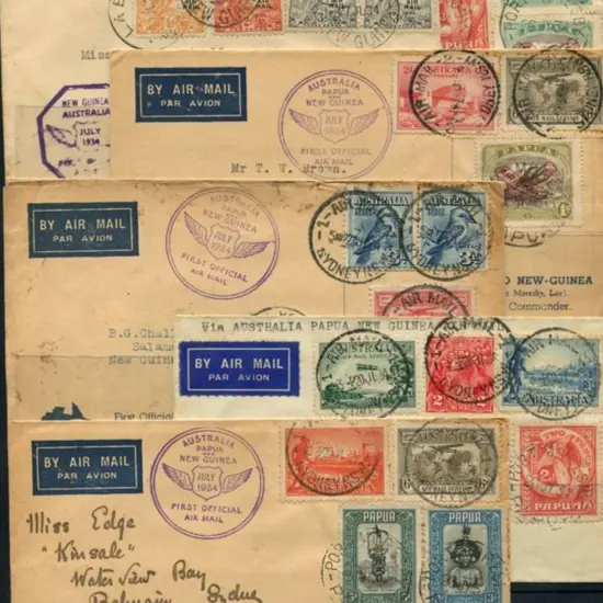 1934 (July) Australia to New Guinea, New Guinea to ...