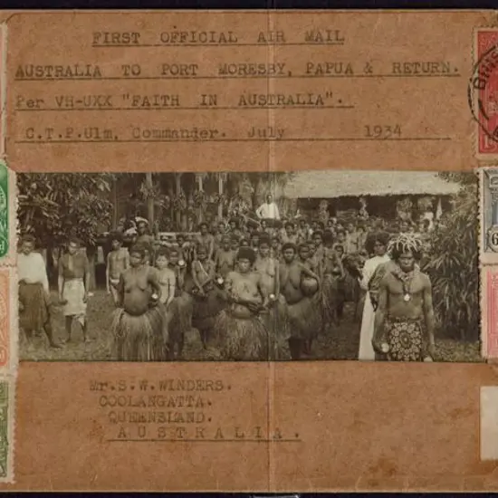 1934 (23rd July) Australia to Papua & return using ...