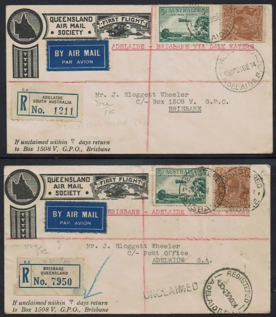 1934 (3rd Oct) Brisbane to Adelaide via Daly ... Image 1++