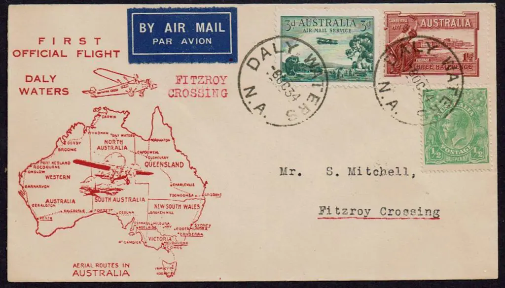 1934 (8th Oct) Daly Waters to Fitzroy Crossing on ... Image 1++