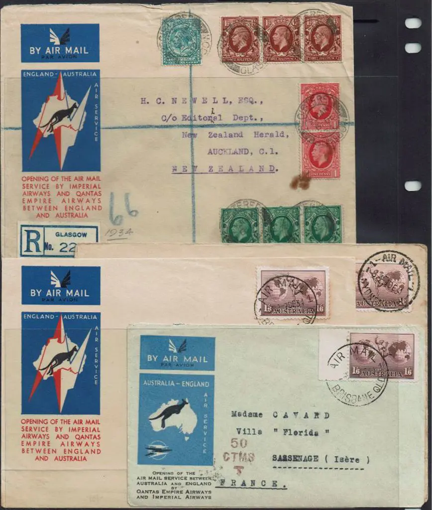 1934 (7th Dec) "England to Australia Air Service" ... Image 1++