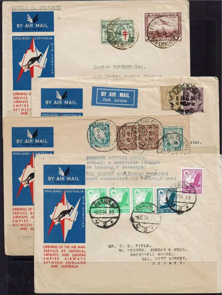 1934 (8th Dec) as above but covers despatched from ... Image 1++