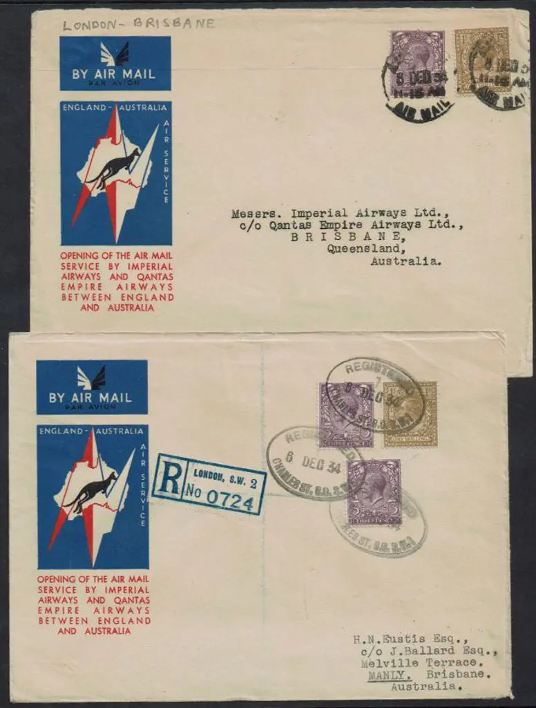 1934 (8th Dec) London to Brisbane Imperial Airways ... Image 1++