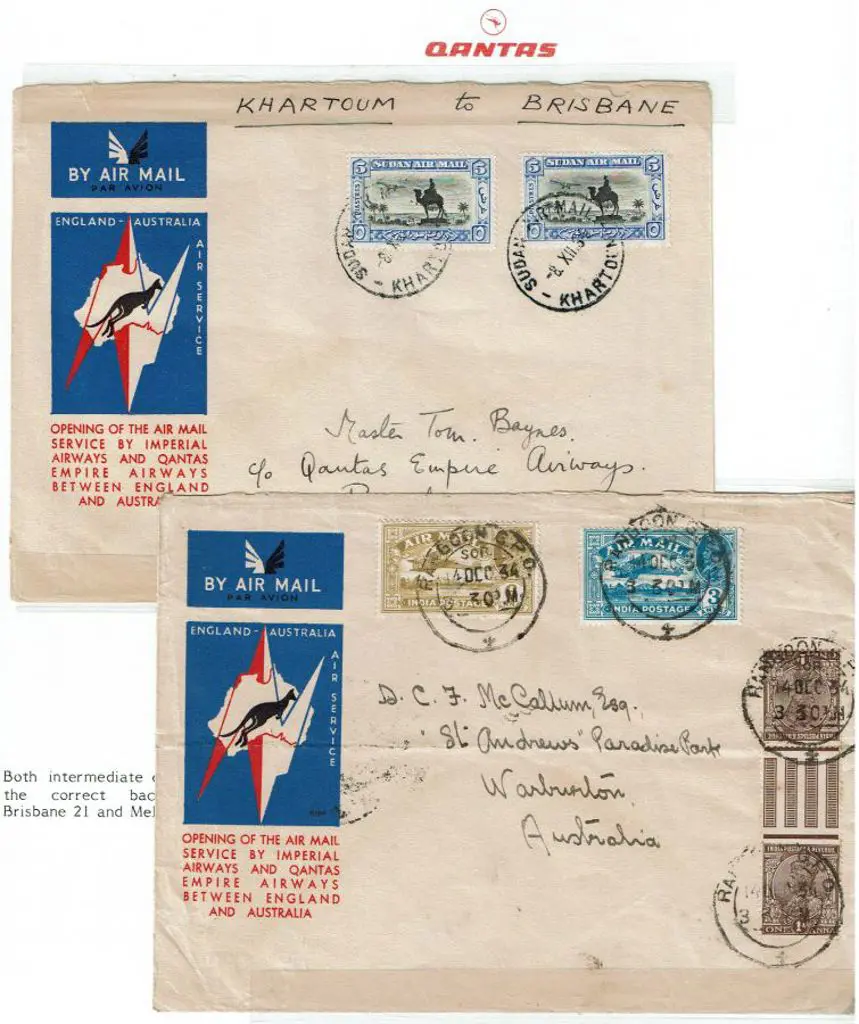 1934 (8th Dec) Opening of the Air Mail Service by ... Image 1++