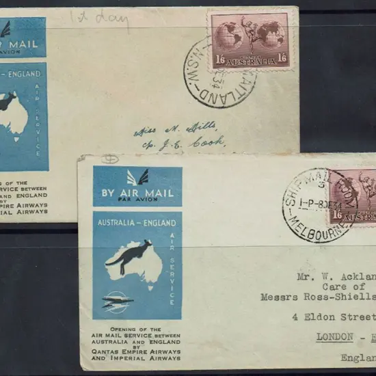 1934 (9th-10th Dec) Australia to England on ...