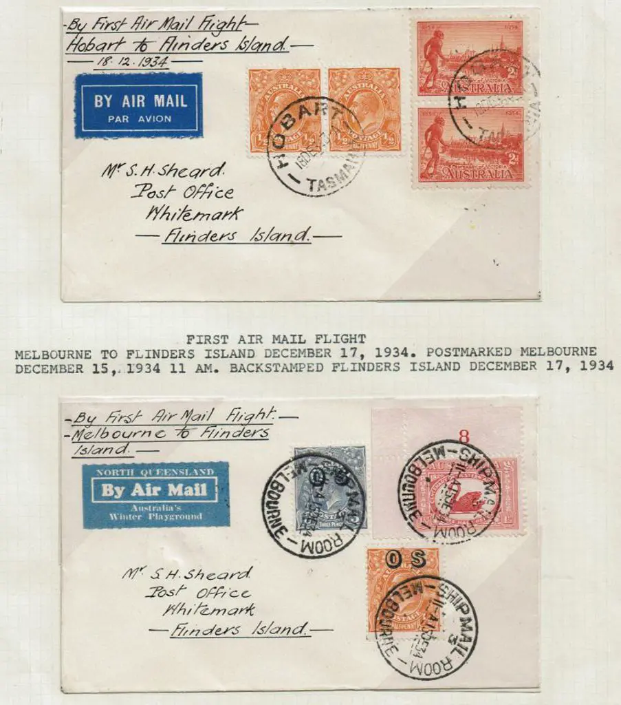 1934 (17th Dec) Melbourne to Flinders Island & ... Image 1++