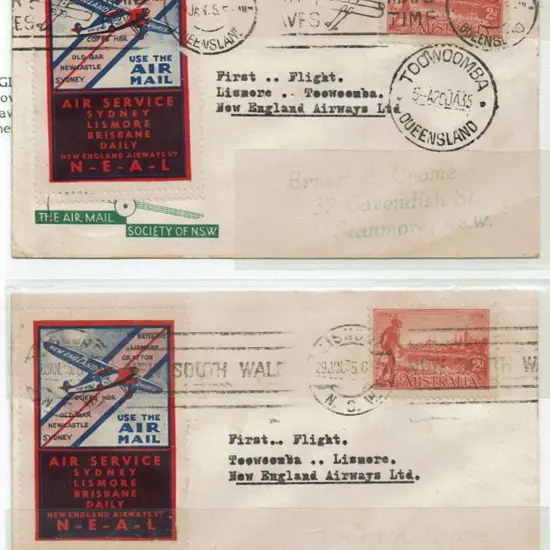 1935 (29th Jan) Lismore to Toowoomba & return ...