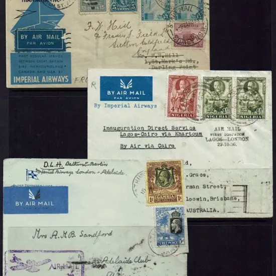 1935 (15th Feb) Gambia to South Australia via ...
