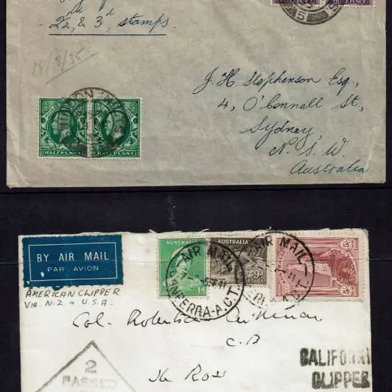 1935 (18th Mar) England to Australia cover with ...
