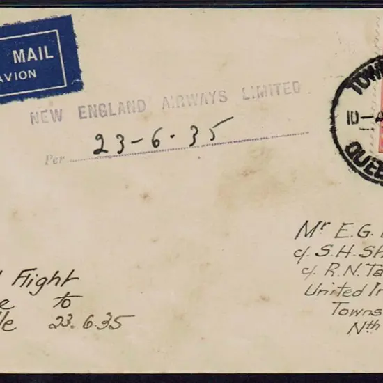 1935 (23rd June) Brisbane to Townsville by New ...