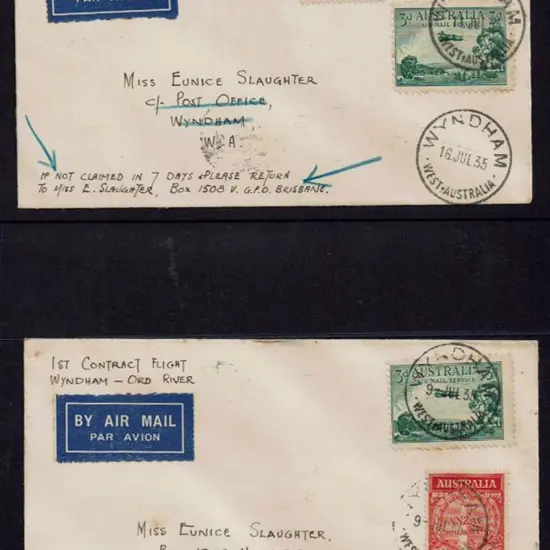 1935 (9th July) Wyndham to Ord River & return by ...