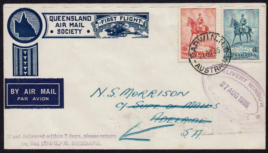1935 (21st Aug) Darwin to Adelaide on Queensland ... Image 1++