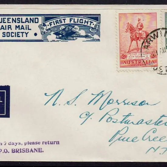 1935 (21st Aug) Darwin to Pine Creek on Queensland ...