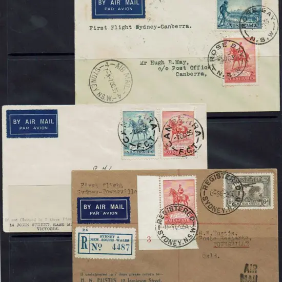 1935 (13th Sept) Sydney to Townsville Sydney Regd ...