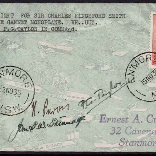 1935 (15th Nov) Sydney to Cloncurry to Sydney ...