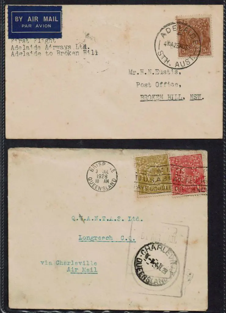 1935 (23rd Nov) Adelaide to Broken Hill cover ... Image 1++