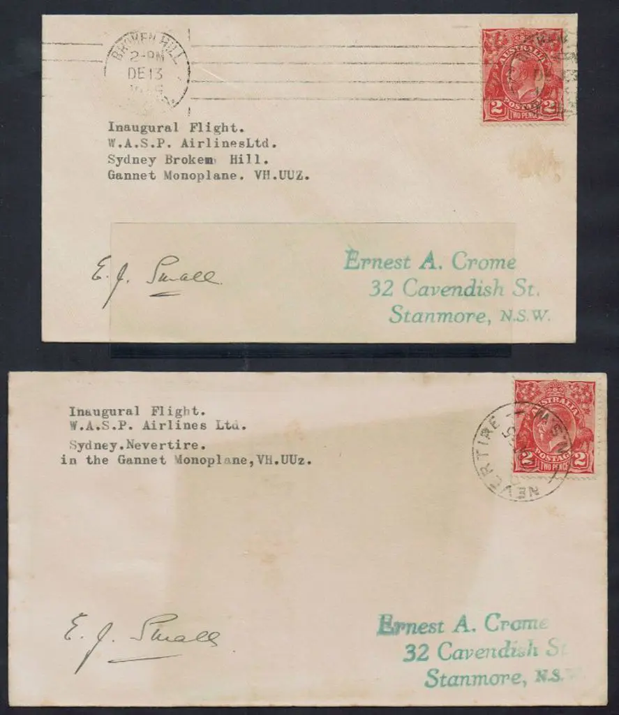 1935 (12th-17th Dec) WASP Airlines Nevertire to ... Image 1++