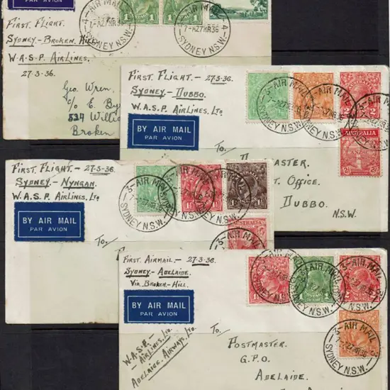 1936 (27th Mar) Sydney to Adelaide via Broken Hill ...