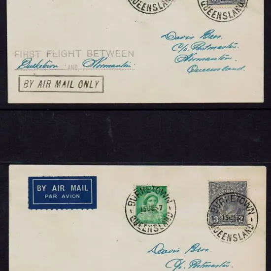 1937 (15th June) Burketown to Normanton covers x 2 ...