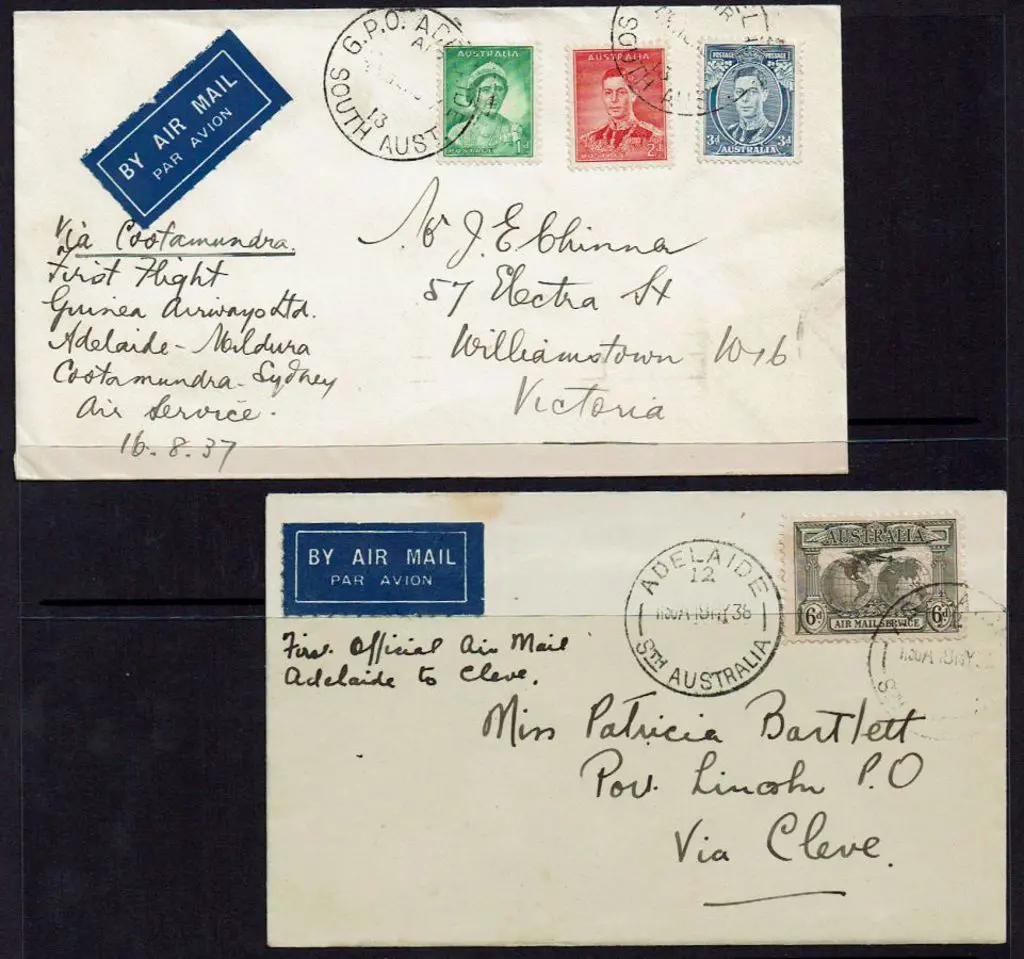 1937 (16th Aug) Guinea Airways Adelaide to Sydney ... Image 1++