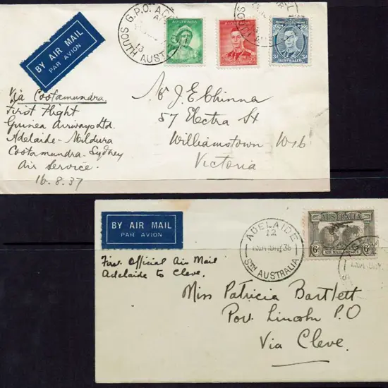 1937 (16th Aug) Guinea Airways Adelaide to Sydney ...