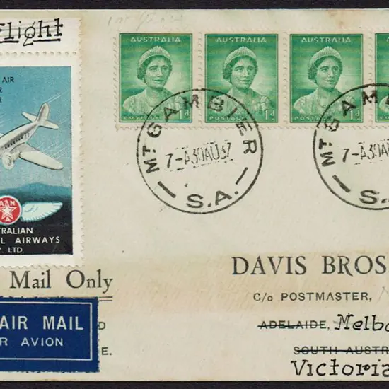 1937 (30th Aug) Mt Gambier to Melbourne ...