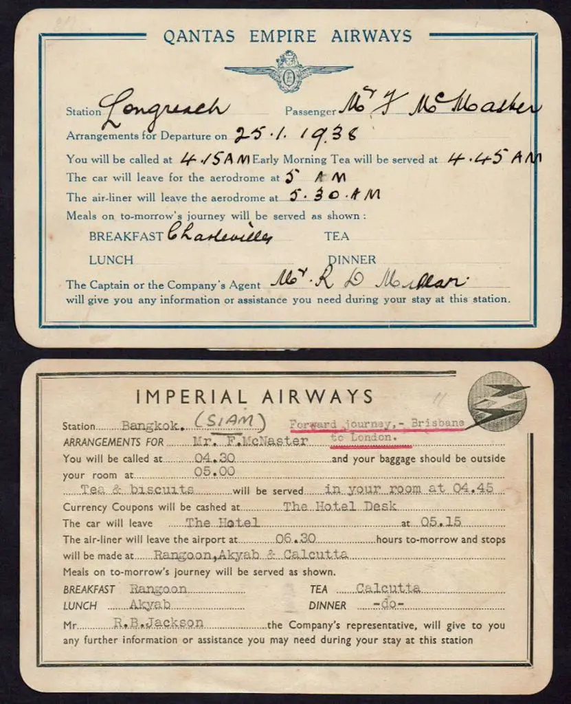 1938 (25th Jan) Qantas Empire Airways ticket ... Image 1++