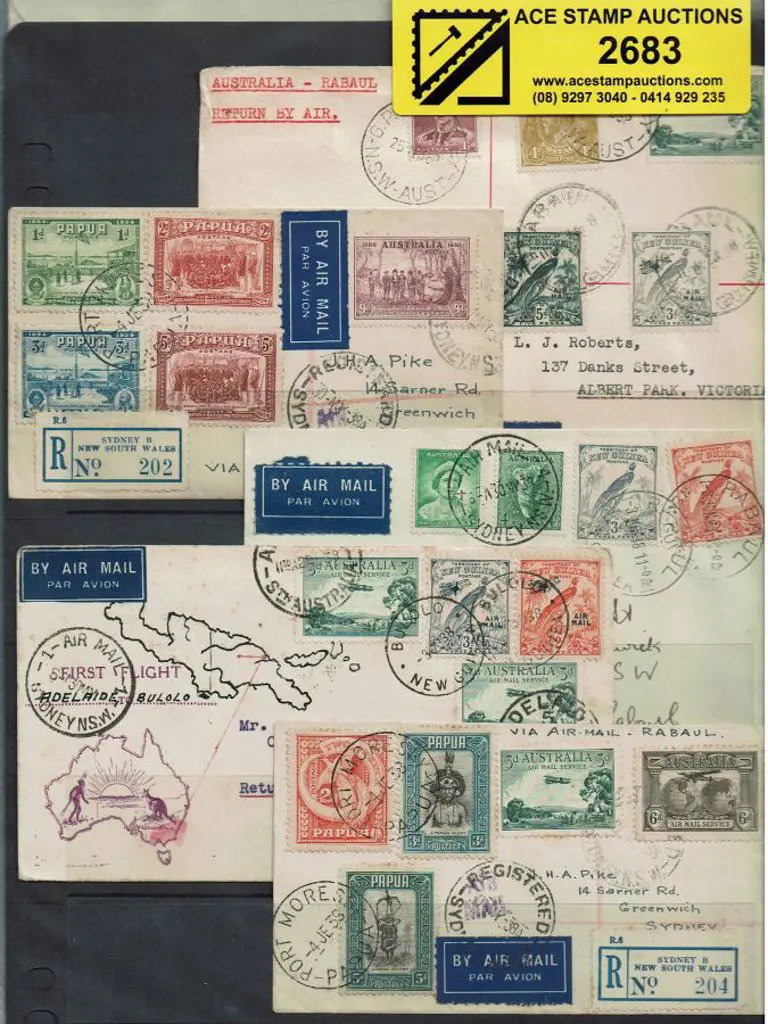 1938 (30th May) Aust to Papua & New Guinea group ... Image 1++